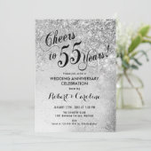 55e trouwjubileum zilver kaart (Staand voorkant)