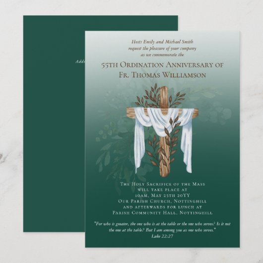 55e uitnodiging tot het Jubileum van de Orde (Voorkant / Achterkant)