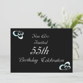 55e uitnodiging van de Birthday Party (Staand voorkant)