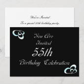 55e uitnodiging van de Birthday Party (Voorkant / Achterkant)