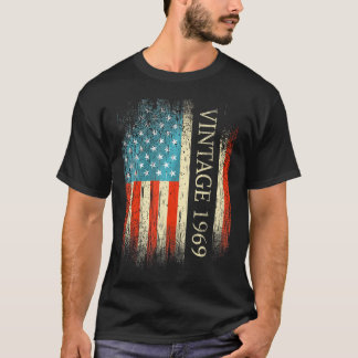 55e verjaardag 1969 Amerikaanse vlag 55 jaar oude  T-shirt