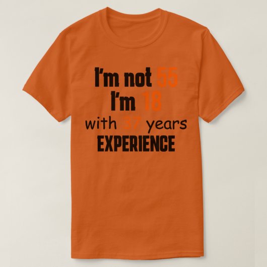 55e verjaardag 1 t-shirt (Design voorkant)