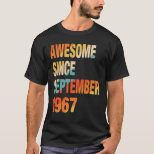 55e verjaardag 55 jaar Geweldige sinds september T-shirt