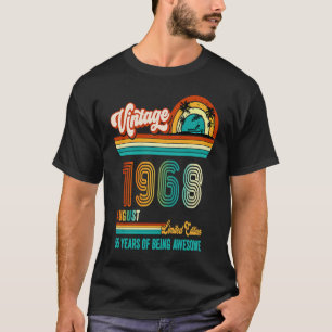 55e verjaardag 55 jaar oud Geweldige sinds 1 augus T-shirt