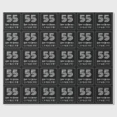 55e verjaardag: Art Deco geïnspireerd look "55" w  Cadeaupapier (Vlak)