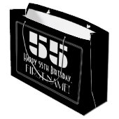 55e verjaardag ~ Art Deco Geïnspireerde look "55"  Groot Cadeauzakje (Achterkant Gekanteld)