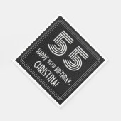 55e verjaardag: Art Deco Geïnspireerde look "55" + Servet (Hoek)
