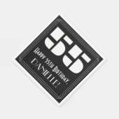 55e verjaardag: Art Deco Geïnspireerde look "55" + Servet (Hoek)