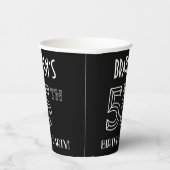55e verjaardag: Art Deco Style + aangepaste naam Papieren Bekers (Rechts)