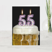55e verjaardag bier kaart (Voorkant)