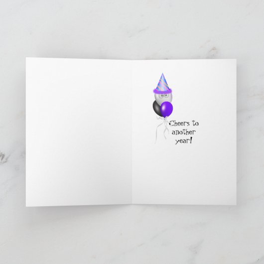 55e verjaardag bier kaart (Binnen)