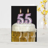 55e verjaardag bier kaart (Gele Bloem)