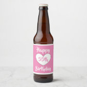 55e verjaardag bieretiketten van dalDesignNZ Bier Etiket (Voorkant)