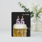 55e verjaardag Bierfeest Kaart (Staand voorkant)