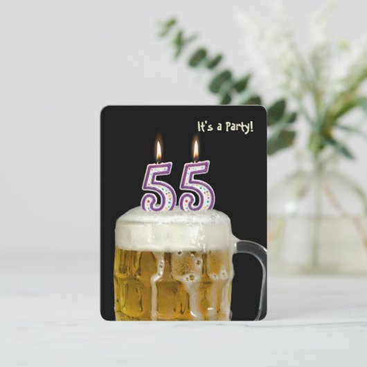 55e verjaardag Bierfeest Kaart (Staand voorkant)