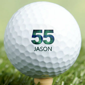 55e verjaardag cadeau voor broer 55 groen blauw ru golfballen