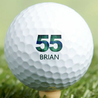 55e verjaardag cadeau voor echtgenoot groen blauw golfballen