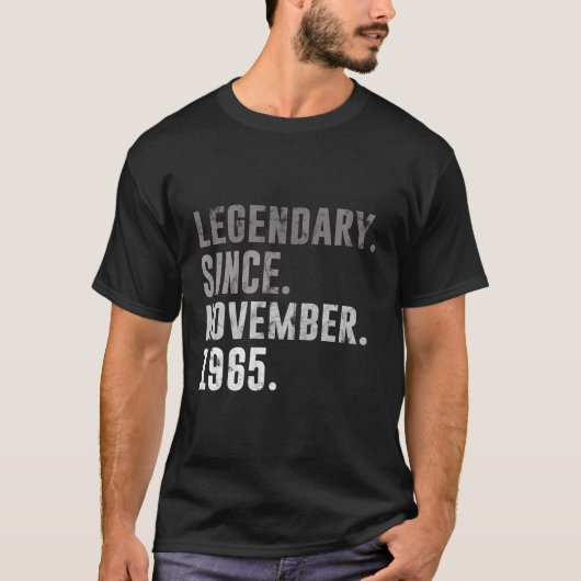 55e verjaardag cadeaus legendarisch sinds november t-shirt (Voorkant)