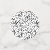 55e verjaardag Cool Nummer Patroon Zwart-wit Confetti (Kleine voorkant)