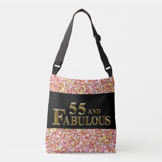 55e verjaardag crossbody tas (Voorkant)