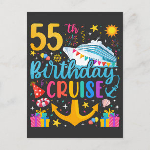 55e verjaardag Cruise B-Day Party Briefkaart
