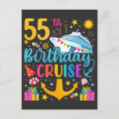 55e verjaardag Cruise B-Day Party Briefkaart (Voorkant)