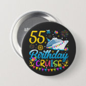 55e verjaardag Cruise B-Day Party Ronde Ronde Button 7,6 Cm (Voorkant /achterkant)