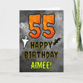 55e verjaardag: Eerie Halloween Theme + Aangepaste Kaart (Voorkant)