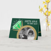 55e verjaardag Emerald gouden ring nu foto Kaart (Gele Bloem)