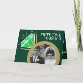 55e verjaardag Emerald gouden ring nu foto Kaart