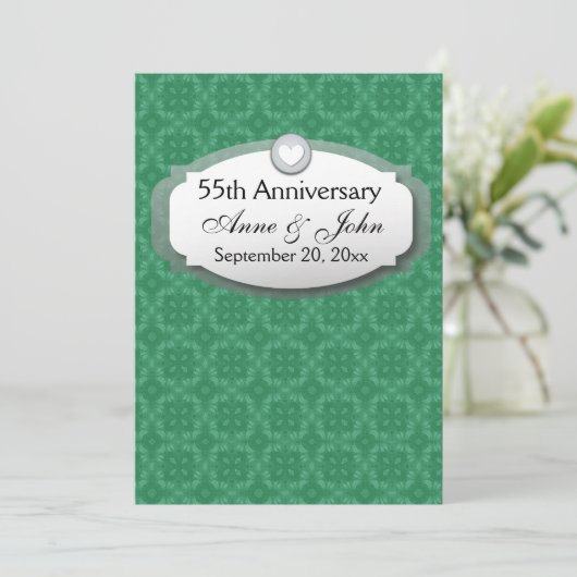 55e verjaardag Emerald Green Z28 Kaart (Staand voorkant)