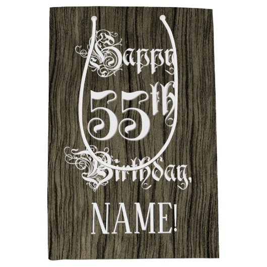 55e verjaardag: Fancy, Faux Hood Kijk + Aangepaste Medium Cadeauzakje (Voorkant)