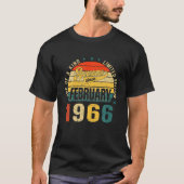 55e verjaardag  februari 1966 55 jaar t-shirt (Voorkant)