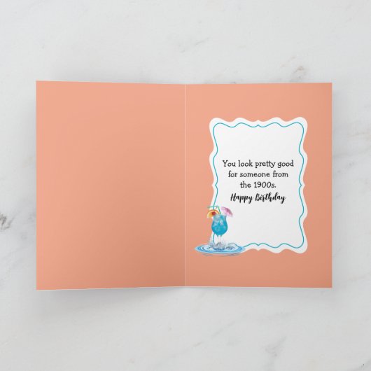 55e verjaardag Flamingo drijvend in een zwembad Kaart (Binnen)