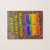 55e verjaardag: Fun Graffiti-geïnspireerde regenbo Legpuzzel (Horizontaal)