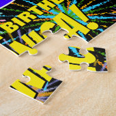 55e verjaardag: Fun, kleurrijk gevuurwerk Legpuzzel (Zijkant)