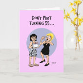 55e verjaardag geruststellen kaart (Gele Bloem)