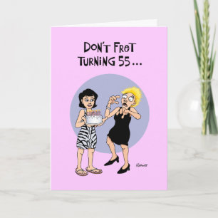 55e verjaardag geruststellen kaart