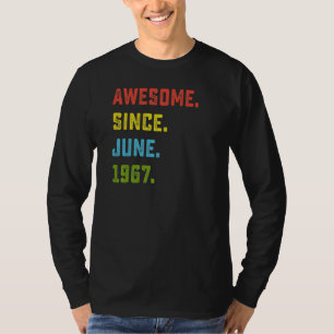 55e verjaardag Geweldige sinds juni 1967 55 jaar O T-shirt