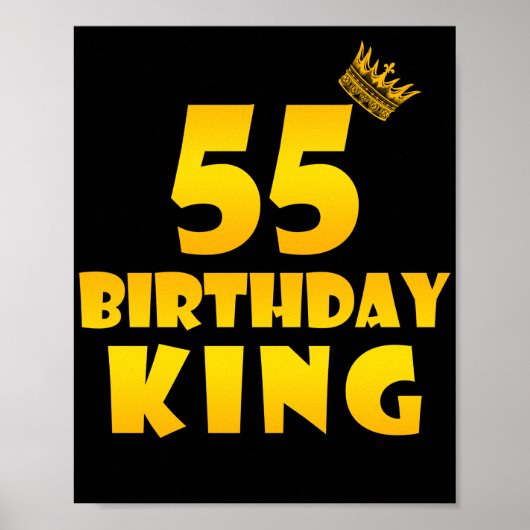 55e verjaardag Gift voor 55 jaar oude Birthday Kin Poster (Voorkant)