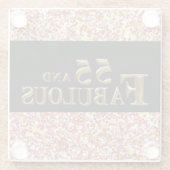 55e verjaardag glazen onderzetter (Achterkant)