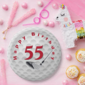 55e verjaardag Golf Ball Design Bord (Feest)