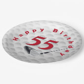 55e verjaardag Golf Ball Design Bord (Gekanteld)