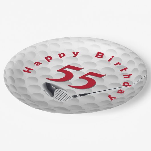 55e verjaardag Golf Ball Design Bord (Gekanteld)