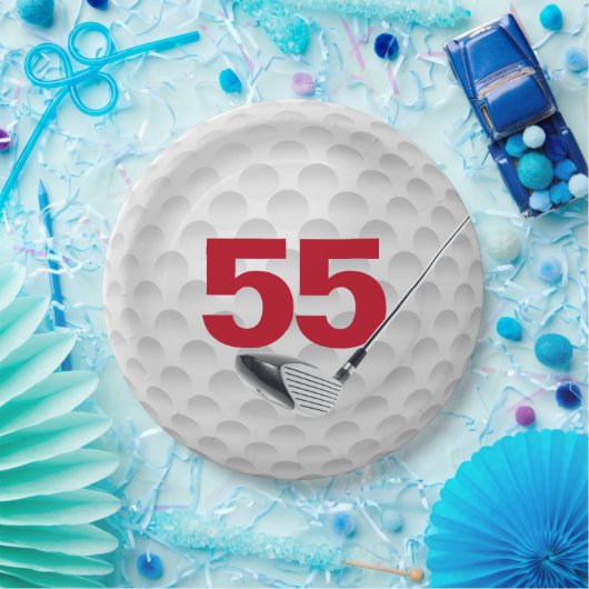 55e verjaardag Golf Ball Design Bord (Feest)