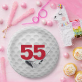 55e verjaardag Golf Ball Design Bord (Feest)