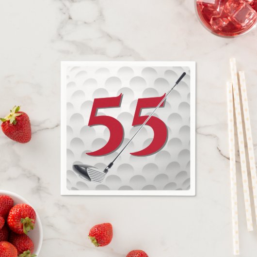 55e verjaardag golfclub servetten (Insitu)