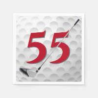 55e verjaardag golfclub servetten