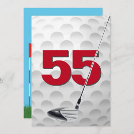 55e verjaardag golfthema kaart