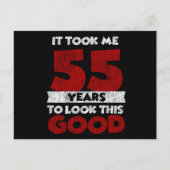 55e verjaardag Ik zie er op mijn 55e verjaardag go Briefkaart (Voorkant)